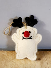 Load image into Gallery viewer, Handmade Felt Happy Rudolph