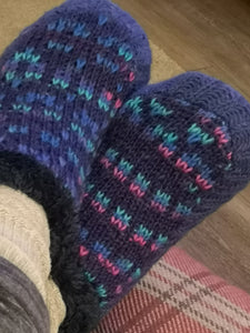 Pattern Knitted Slipper Socks