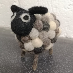 Felted Wool Sheep Ornament: Handcrafted in Nepal