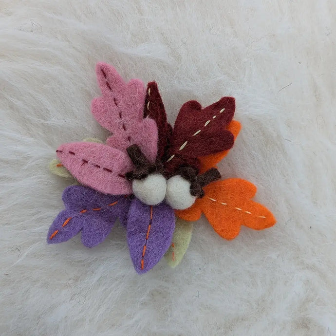 Handmade Felt Acorn Brooch | Autumn Wool Brooch | Ethical & Eco-Friendly