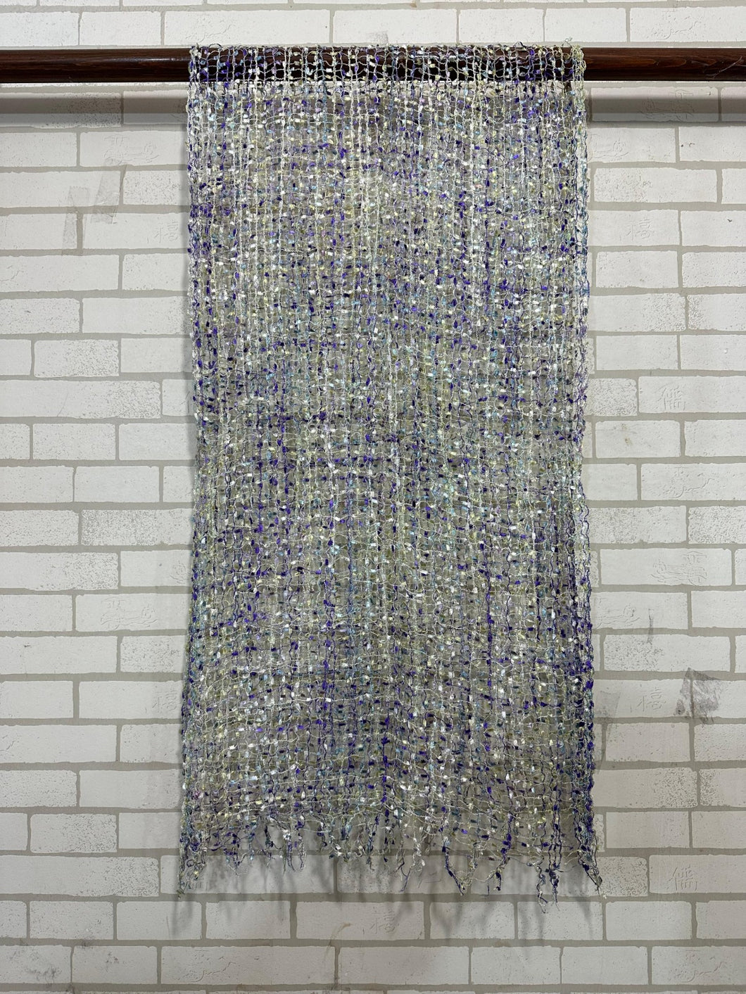 Jomda Handloomed Net Scarf – Ethically Made, Bursting with Colour - Mineral Mist