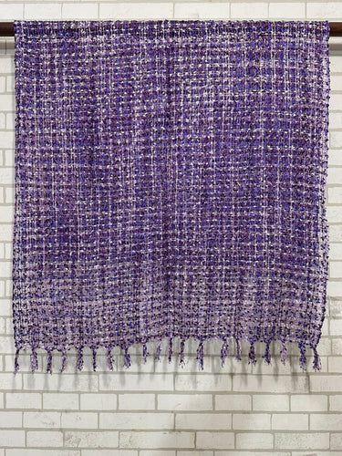 Jomda Handloomed Net Scarf – Ethically Made, Bursting with Colour - Lavender