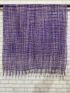 Jomda Handloomed Net Scarf – Ethically Made, Bursting with Colour - Lavender