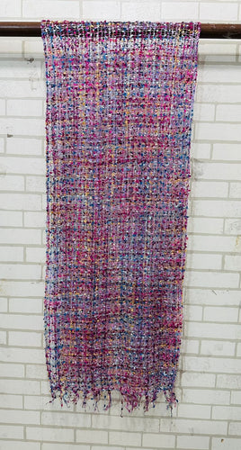 Jomda Handloomed Net Scarf – Ethically Made, Bursting with Colour - Rose