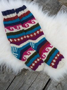 Himalayan Hearth Wool Socks | Fleece-Lined | Cosy Nordic Knit | Handmade in Nepal
