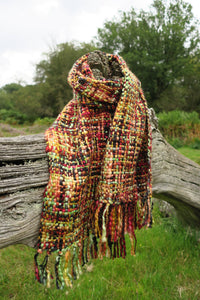 Chunky Tweed Scarf - Winter Gold