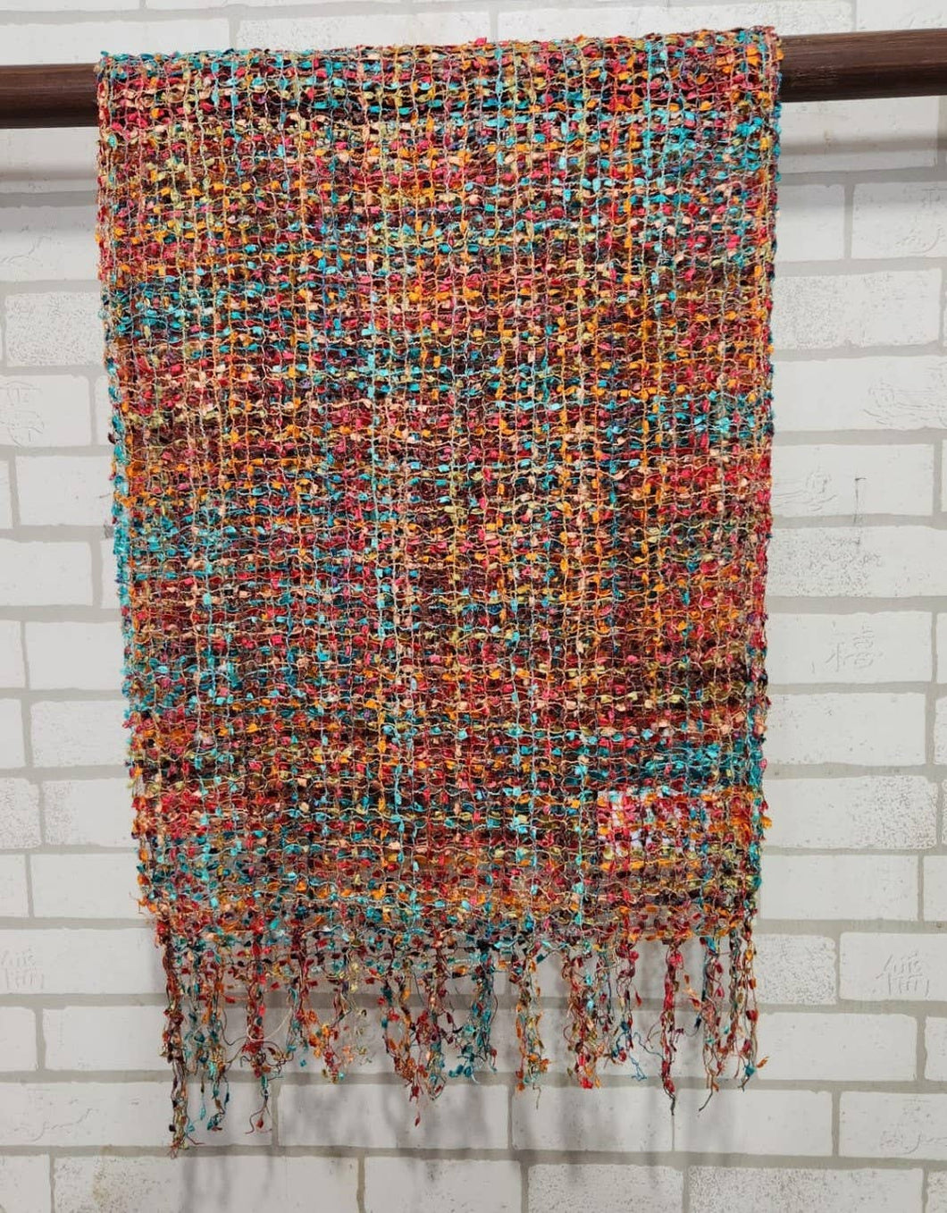 Papaya Jomda Net Weave Scarf