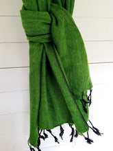 Load image into Gallery viewer, Zesty Lime  Oversized Blanket Herringbone Weave Scarf