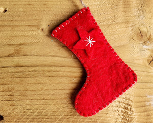 Handmade Felt Mini Christmas Stocking