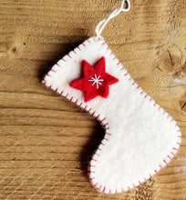 Laden Sie das Bild in den Galerie-Viewer, Handmade Felt Mini Christmas Stocking