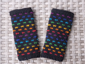 Liquorice Fingerless Mitts / Wrist Warmers
