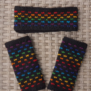 Liquorice Fingerless Mitts / Wrist Warmers