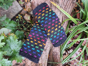 Liquorice Fingerless Mitts / Wrist Warmers