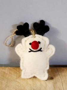 Handmade Felt Happy Rudolph