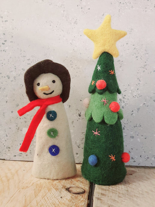 Handmade Felt Snowman / Tree Topper