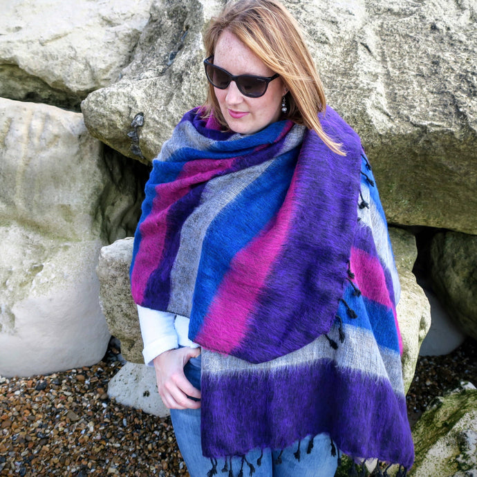 Striped Yak Shawl | Heather Jewels