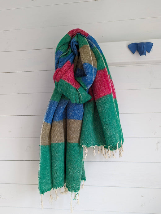 Striped Yak Shawl | Retro