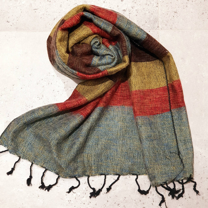 Striped Yak Shawl | Harvest