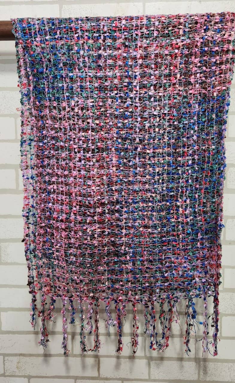 Marshmallow Jomda Net Weave Scarf