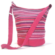 Laden Sie das Bild in den Galerie-Viewer, Berry Cotton Boho Bag Hand-woven in Nepal by a fair trade cooperative.  Matching Purse is available would make a lovely gift for someone special.