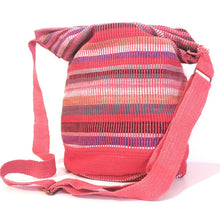 Load image into Gallery viewer, Coral Cotton Boho Bag Hand-woven in Nepal by a fair trade cooperative.  Matching Purse is available would make a lovely gift for someone special.