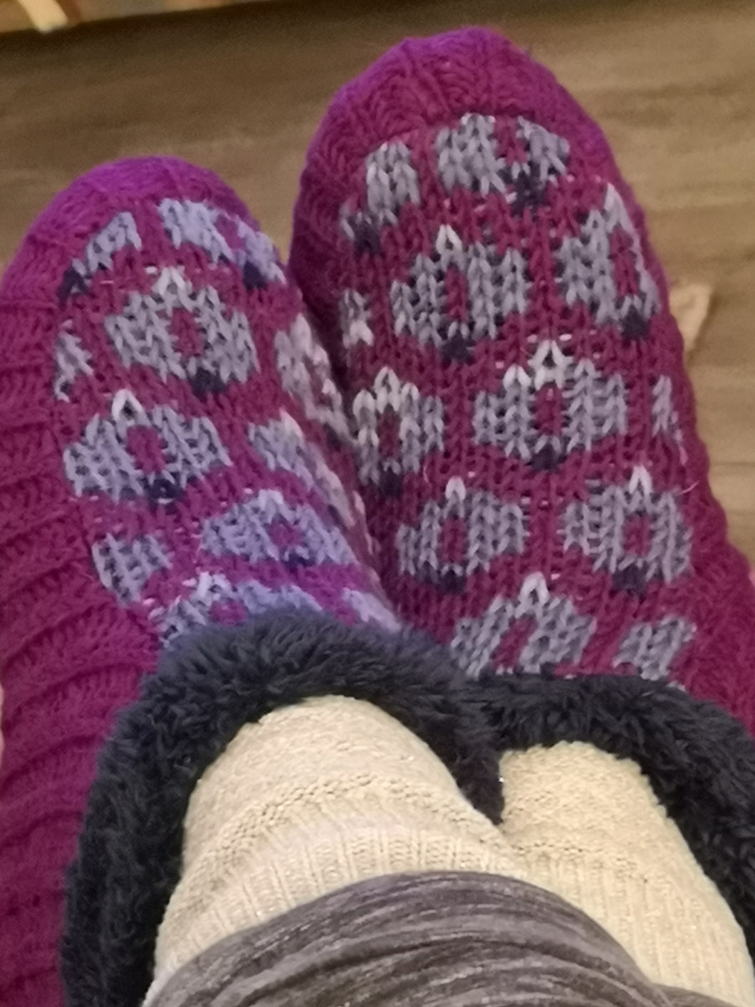 Pattern Knitted Slipper Socks