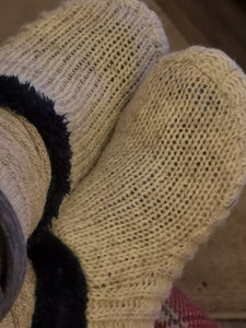 Plain Knitted Slipper Socks