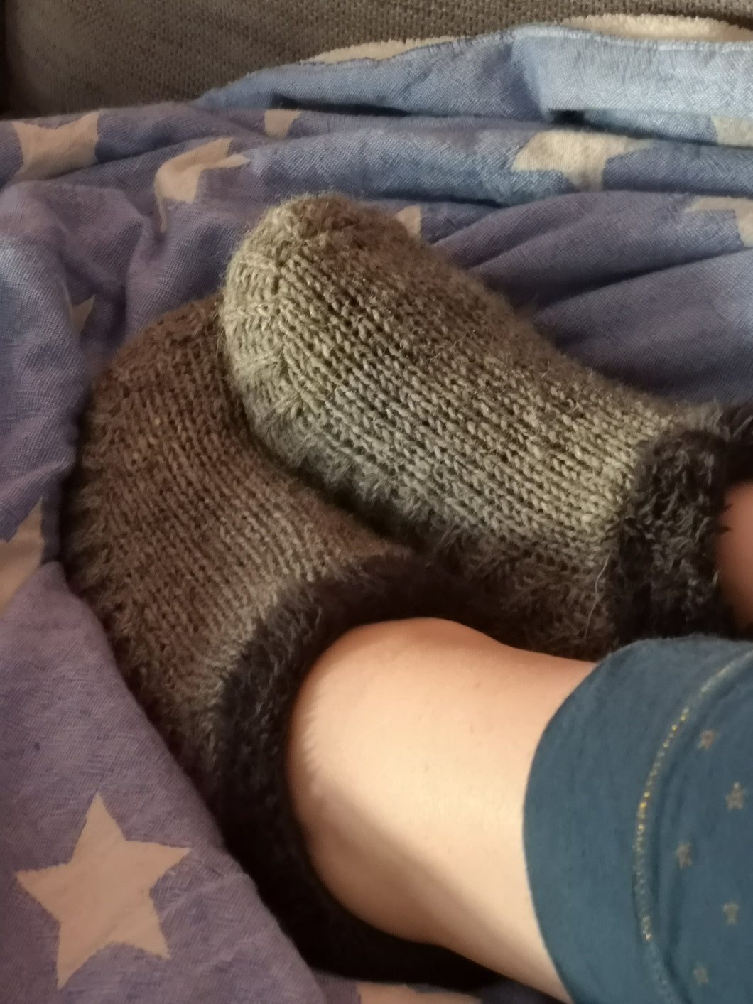 Plain Knitted Slipper Socks