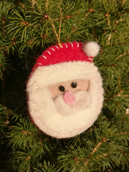 Handmade Felt Hanging Santa Claus