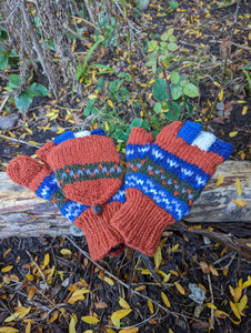 handschuhe fäustlinge wolle Harvest Foldover Fäustlinge / Handschuhe – Cool Trade Winds